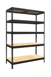 Univerzální praktický kovový regál s pevnou konstrukcí a 5 policemi