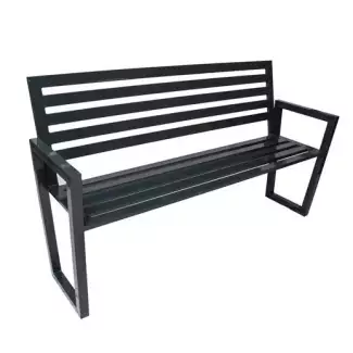 Moderní ocelová lavička odolná proti vandalismu vhodná do parku Sia