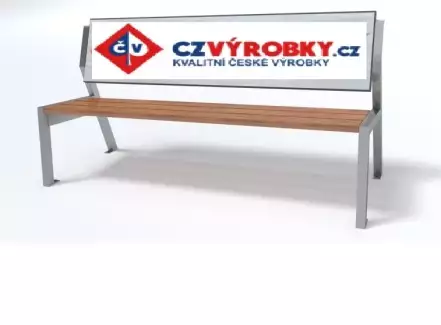 Moderní reklamní lavička o délce 90 cm s latěmi ze smrkového masivu Viola