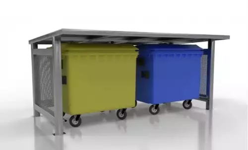 Venkovní modulární přístřešek pro odpadové kontejnery Dan
