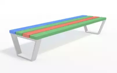 Dětská venkovní kovová lavička v různobarevném provedení Simona