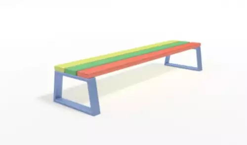 Dětská parková kovová lavička bez opěradla Marta