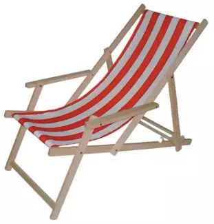 Rozkládací lehátko s područky a vyměnitelným potahem - SILNÁ KONSTRUKCE