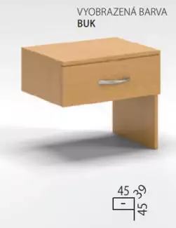 Závěsný noční stolek o rozměru 45 x 45 x 39 cm Marek