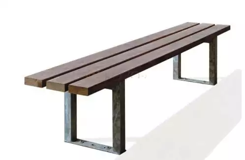Velice odolná nízkonákladová kovová lavička bez opěradla Martina