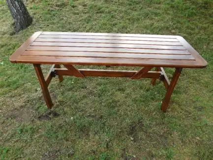 Bytelný venkovní stůl s oblými hranami 195 x 73 cm