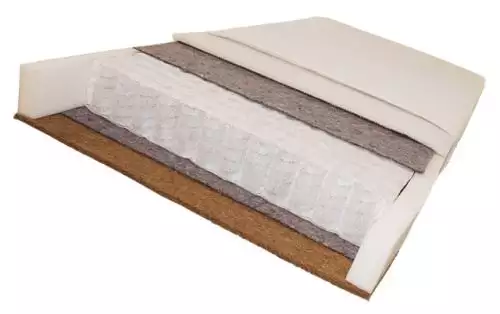 Taštičková matrace s ovčím rounem a kokosovým vláknem X2