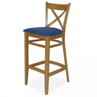 Masivní barová židle s polstrovaným sedákem Matyáš