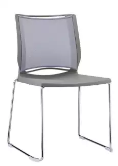 Konferenční židle se sítí na opěradle s možností područek a stolku Marta
