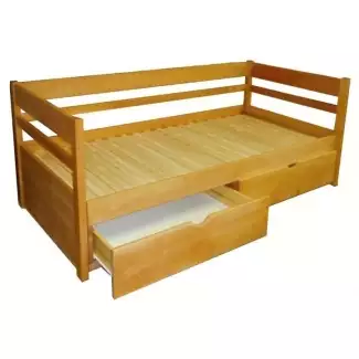Masivní rozkládací postel s  praktickými úložnými prostory Gama