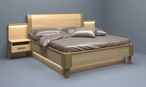 Luxusní dubová manželská postel Beatrice