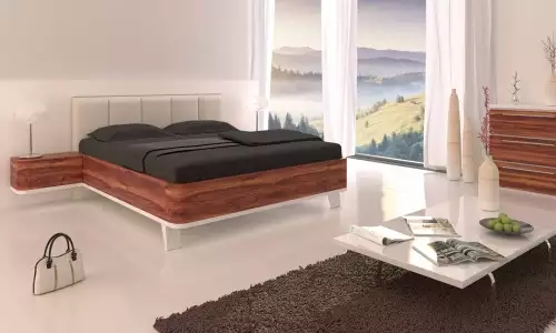 Dvoulůžková luxusní postel Violet z vysokotlakého laminátu