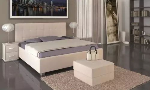 Luxusní postel pro dva Doriana New Plus z eko kůže
