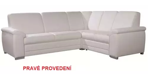 Pohodlná rohová sedačka bílá CHIEVO