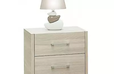 Moderní dvouzásuvkový noční stolek Leona
