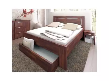 Úložný prostor z bukového masivu tříčtvrteční pro čelní výsuv