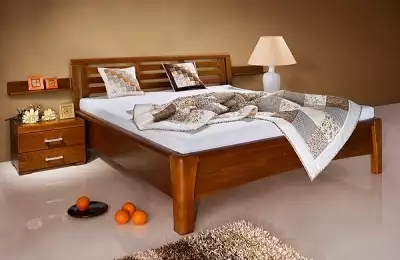 Masivní buková nebo dubová postel v rozměrech 90 x 200 cm až 200 x 200 cm Celine