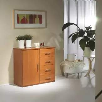 Masivní buková kombinovaná komoda do ložnice Leila