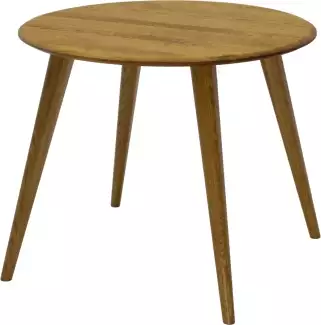 Kvalitní stabilní kulatý dubový jídelní stůl 90 x 90 cm