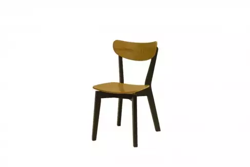 Celodřevěná židle s bukovou kostrou a dubovým sedákem s opěradlem Karla