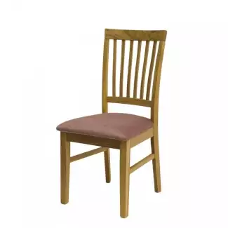 Masivní dubová jídelní židle s pohodlným čalouněným sedákem Z200
