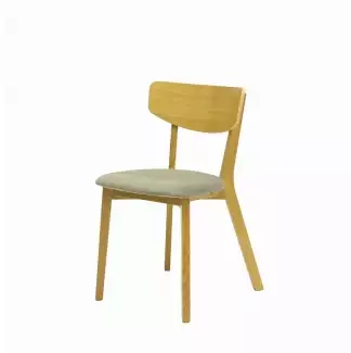 Masivní dubová jídelní židle s čalouněným sedákem Markéta