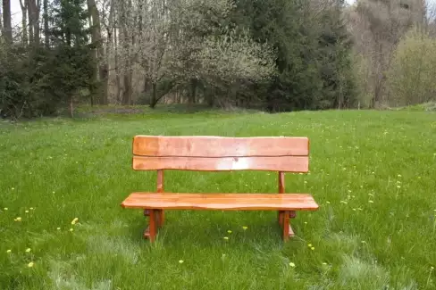 Masivní lavice na zahradu z olše, šířka 100, 160, 200 cm