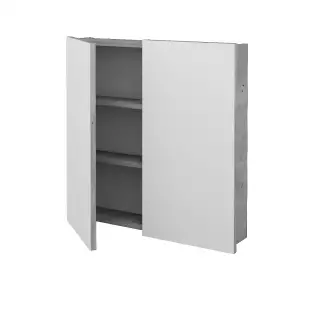 Jednoduchá dvoudveřová koupelnová galerka bez osvětlení