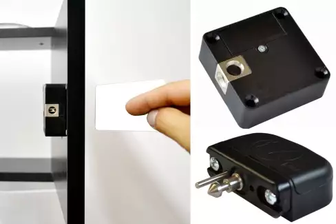 Přídavný elektrický zámek na dveře skříňky