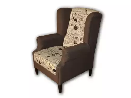 Designové křeslo s ušima, vysoké 102 cm