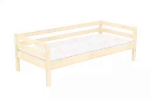 Dětské jednolůžko z masivu se zábranou