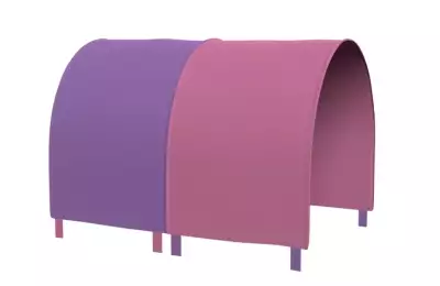 Tunel na postel se zábranou A a B v mnoha barvách