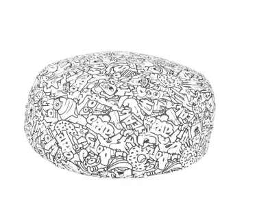 Komiksový sedací polštář pro děti