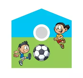 Závěsná textilie na postel Fotbal velká