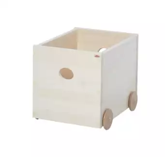 Kolečková dřevěná krabice do dětského pokoje Kolečko