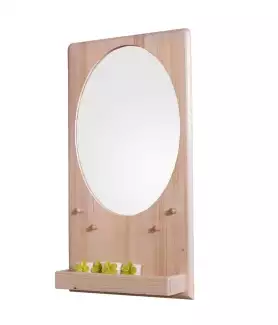 Velké zrcadlo na dřevěné desce z různých druhů dřeva Zara