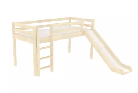 Zvýšená jednolůžková postel se skluzavkou a zábranou B