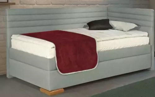 Postel jednolůžko s matrací do rohu, šíře 80, 90 nebo 100 cm