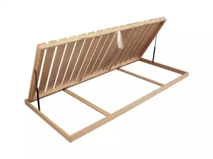Pevný bukový laťový rošt v rámu s bočním výklopem Cyril
