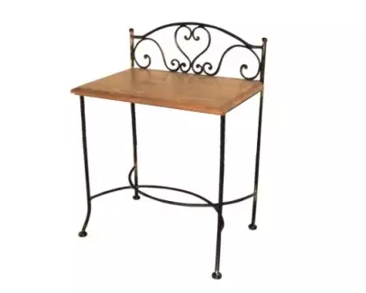 Kovaný noční stolek s deskou z masivu Martina