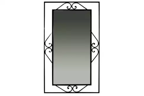 Obdélníkové zrcadlo s kovovým rámečkem s kovanými detaily Cyril