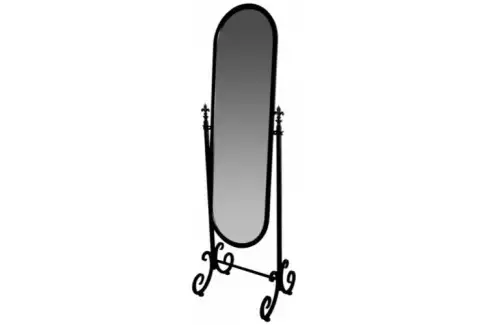 Vysoké úzké elegantní nakláněcí kovové zrcadlo Simona