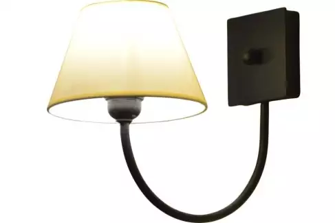 Kovová nástěnná lampička s možností krémového stínítka Adriana