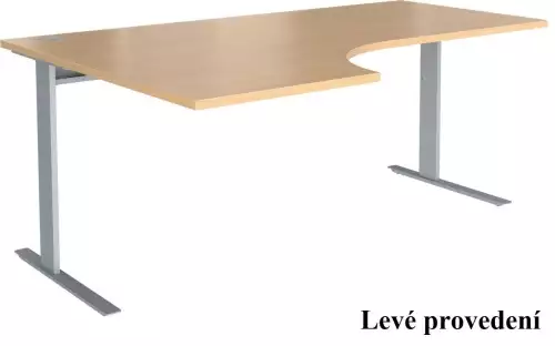 Ergonomický pracovní stůl s kabelovým kanálem Trend - různé velikosti a provedení