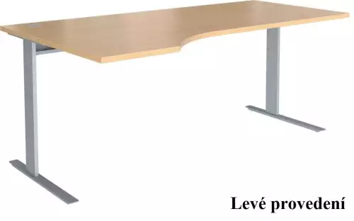 Ergonomický pracovní stůl s kabelovým kanálem Trend - různé velikosti