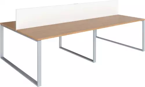 Čtyřmístná sestava pracovních stolů s paravánem - různé velikosti Effect