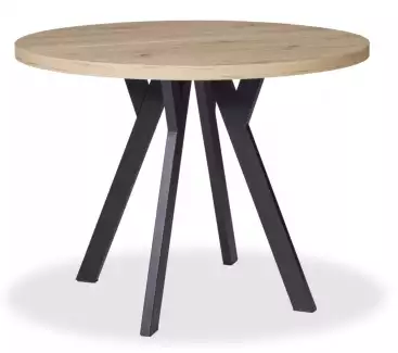 Kulatý jídelní stůl s možností rozkladu o základním průměru 101 cm