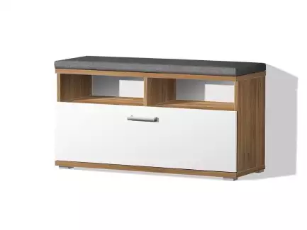 Praktický botník s výklopnými dvířky, sedákem a možností zásuvek Monika