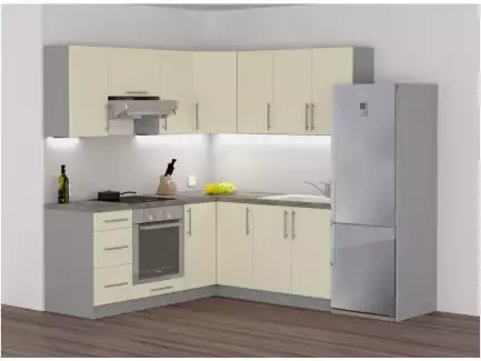 Moderní kuchyňská linka s možností nerezového dřezu Rebarbora