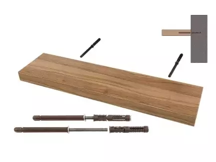 Nástěnná police na zeď různých rozměrů a barevných provedení Bea